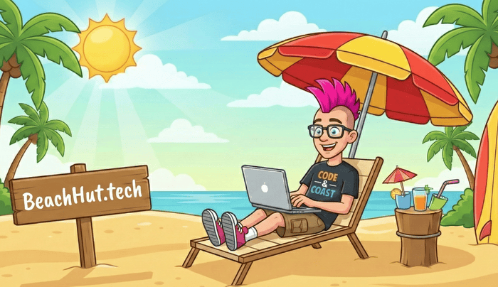 BeachHut.tech - Code and Coast Logo
